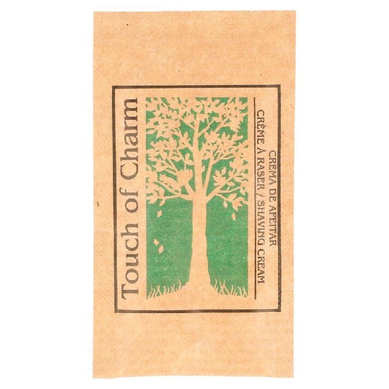 Sachet de crème à raser feel green kraft naturel 5ml 8x4,5cm par 2000_0