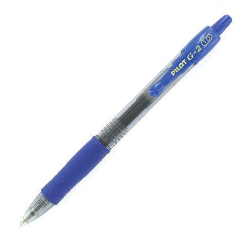 LOT DE 2 - STYLOS ROLLER PILOT G2 RÉTRACTABLE POINTE 1 MM - ÉCRITURE LARGE BLEU