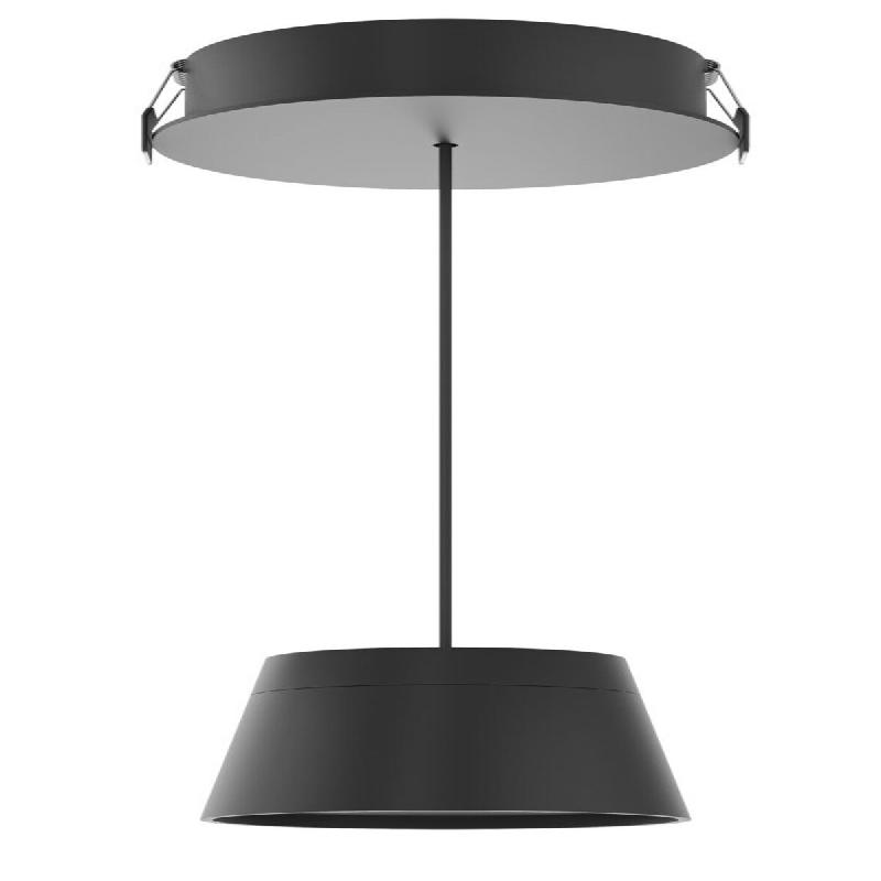 Suspension Lievo Space 8W 38º LED avec sélecteur de température de couleur (2700K-3200K-4000K), noir mat - Système modulaire Beneito & Faure - noi_0