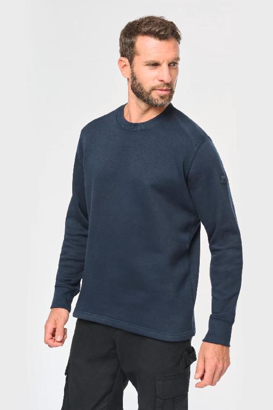 Sweat-shirt manches montées homme - WK4001 - Renforts épaules et coudes - Lavable à 60°C - Tailles jusqu'à 5XL_0