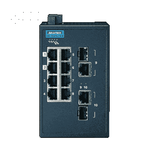 Switch Rail DIN industriel Modbus ProView 8 ports FE + 2 xGb -40°C à 75°C - Référence: EKI-5629CI-MB-AE - Marque Advantech_0