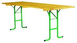 Table bois pliante tubulaire 2.20 x 80 cm - 25960_0