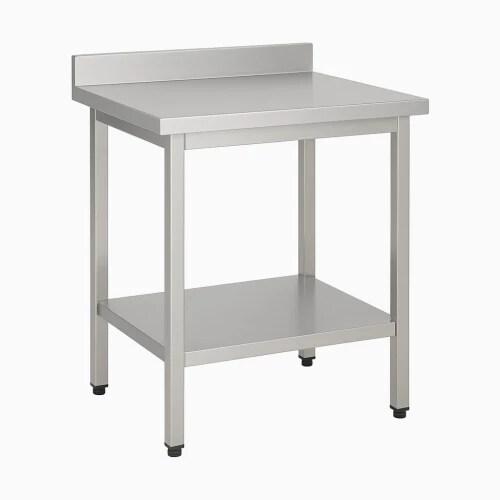 Table de travail en inox avec dosseret 700 x 600 mm inoxchr - 3667470000212_0