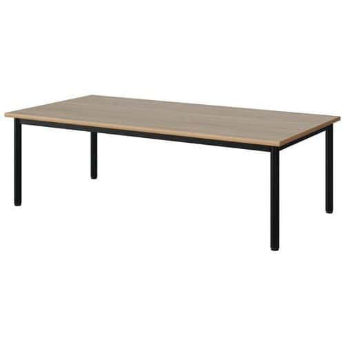 TABLE MALIBU 160X80 T1 4P STRA ALAISÉ CHÊNE 1146/NOIR 9005