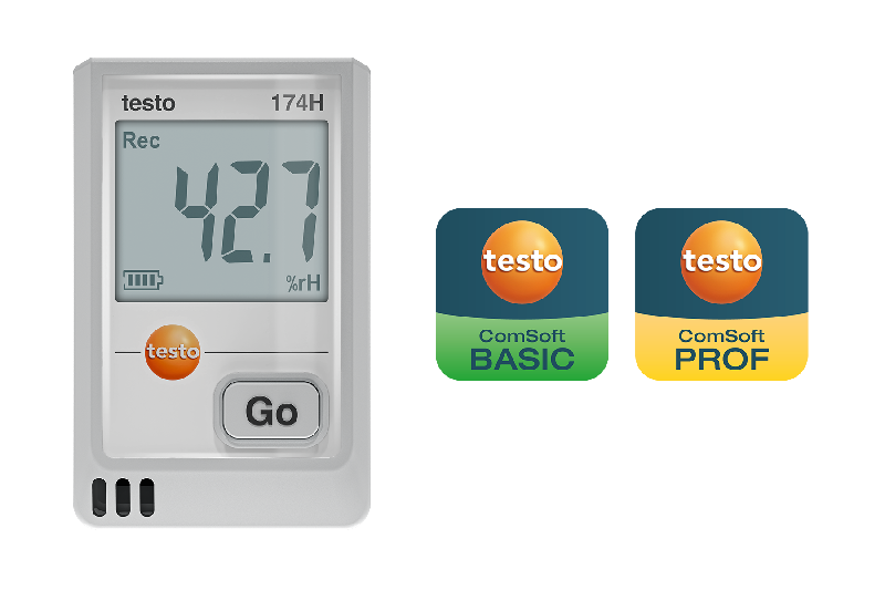 Testo 174 H - Enregistreur d'humidité et de température avec port USB-C et logiciel PC - Mémoire pour 16 000 valeurs de mesure_0