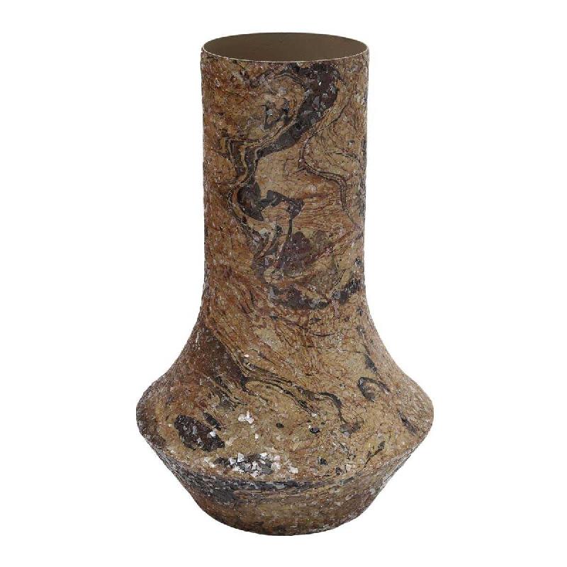 Vase en métal Mosaic Marble marron Pt' - marron 8714302773433_0