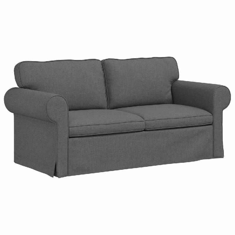 VidaXL Canapé Gris foncé 215 x 82 x 80 cm tissu Modèle Savane Royale - 42024307_0