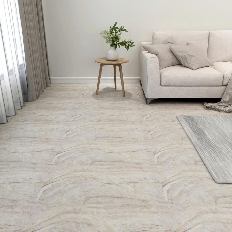 Vidaxl planches de plancher autoadhésives 55 pcs pvc 5,11 m² beige 324676_0