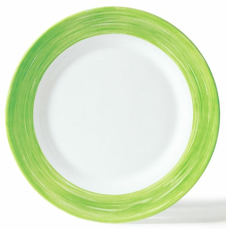 ASSIETTE PLATE ROND BLANC VERRE Ø 25,4 CM BRUSH ARCOROC