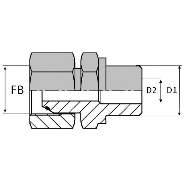 Adaptateur droit femelle tournant BSP x extrémité à souder bout à bout + emmanchement à souder - FBSP1/4 A SOUDER BW BOUT A BOUT_0