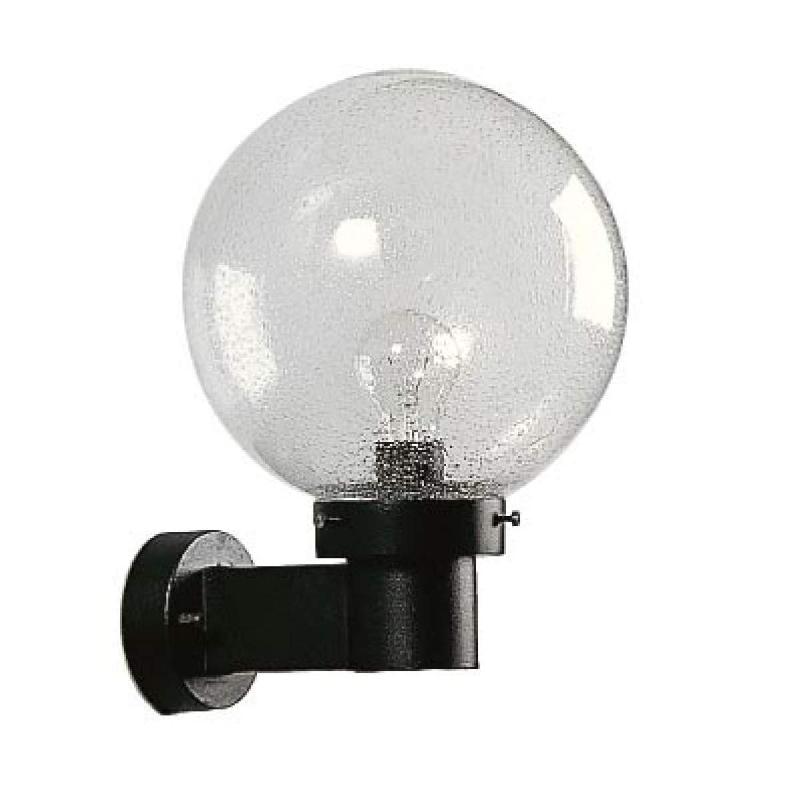 ALBERT LEUCHTEN APPLIQUE D\'EXTÉRIEUR 25 NOIRE EN VERRE À BULLES