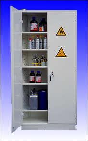 Armoire de stockage de laboratoire - 5 étagères réglables - 240L - Sécurisée pour produits toxiques, inflammables et dangereux_0