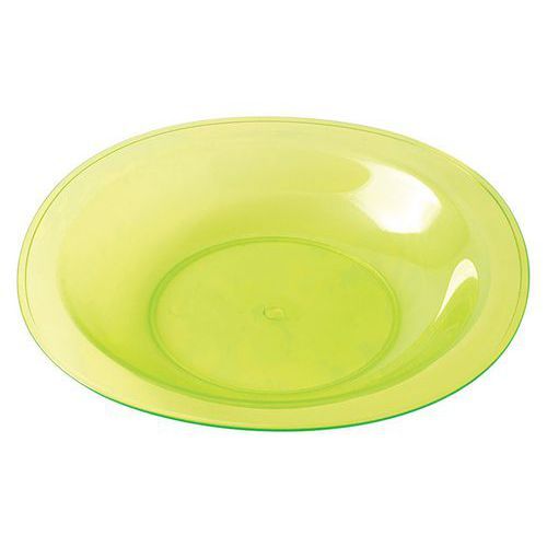 ASSIETTES CREUSES COPOLYESTER Ø 23 CM - TRANSPARENT JAUNE