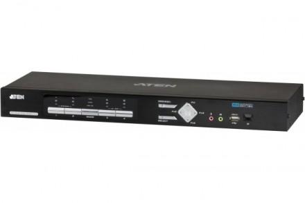 ATEN CM1164A - Commutateur KVM Mosaïc DVI/USB/Audio 4 ports avec télécommande infrarouge et cascade RJ45_0