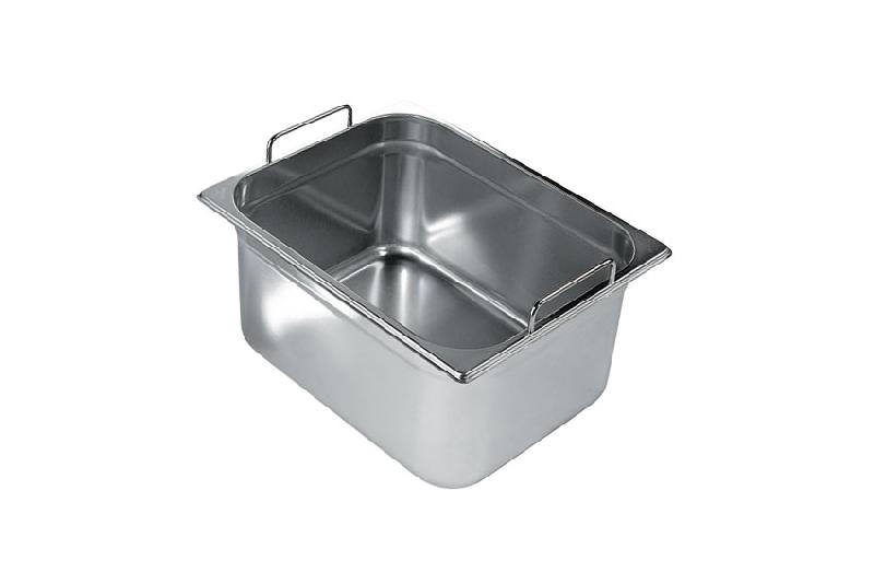 BAC GASTRO INOX 1/2 PERFORÉ À  ANSES FIXES - H 150 MM