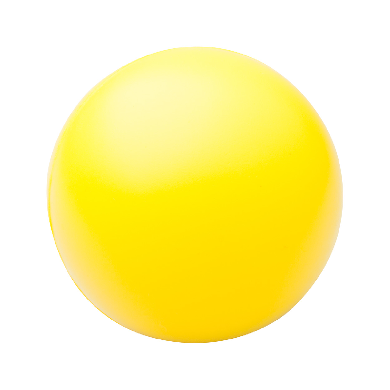 Balle anti-stress - en mousse PU - couleur jaune - 26g_0