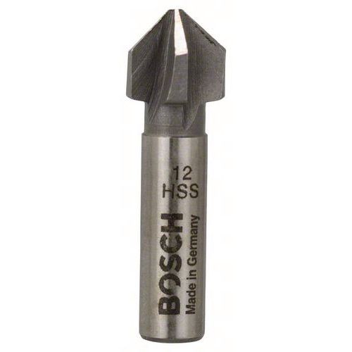 BOSCH 1 FRAISE À NOYER CONIQUE HSS, QUEUE CYLINDRIQUE, CINQ TAILLANTS 90°