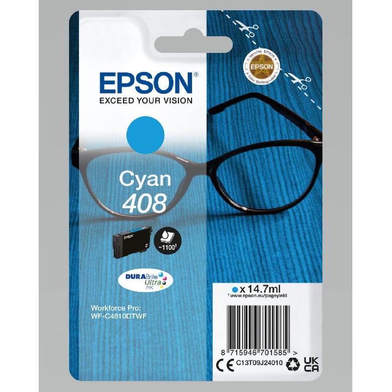 CARTOUCHE D'ENCRE ORIGINALE EPSON 408 (C13T09J24010) - CYAN