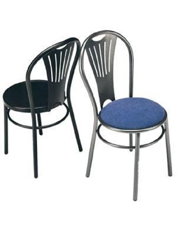 Chaise de restaurant cognac - assise bois - châssis époxy noir ou couleur_0