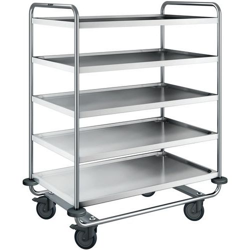 CHARIOT DE SERVICE SW 10 X 6-5 AVEC ROUES PLASTIQUE - BLANCO