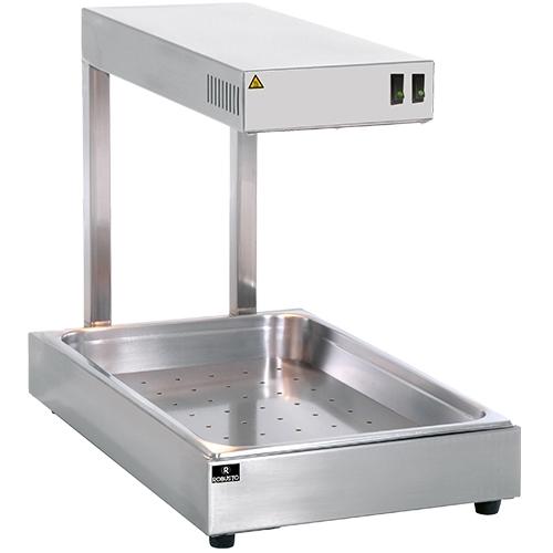 Chauffe-frites 1000 W - Structure inox - Lampe infra-rouge - Bac GN 1/1 perforé amovible_0