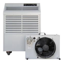 Climatiseur portable professionnel avec unité extérieure, puissance frigorifique de 7 kW, équipé d'un kit de tubes de raccordement rapide - gris a_0