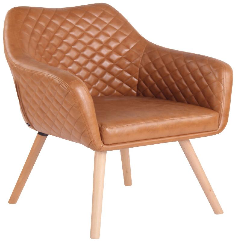 CLP chaise de salle à manger Gent Similicuir Marron clair - 311609_0