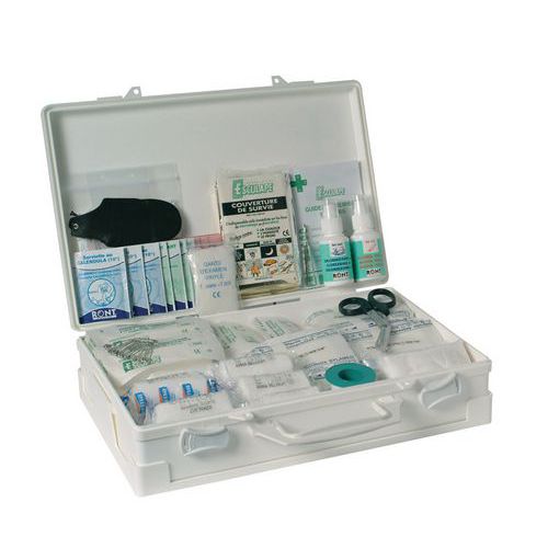 COFFRET DE SECOURS POLYPROPYLÈNE BLANC - TYPE C 8 À 10 PERSONNES - ESCULAPE