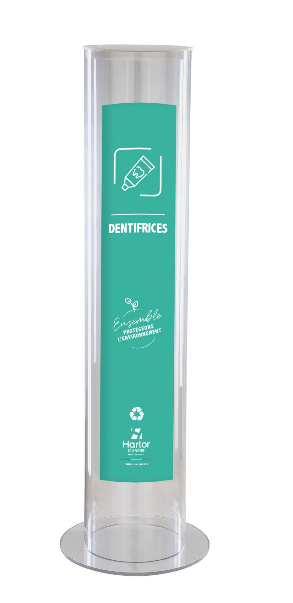 Collecteur tube de dentifrices, capacité : 30 litres, matériau : tube en polycarbonate_0