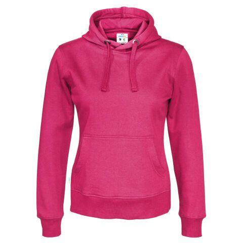 COTTOVER SWEATSHIRT À CAPUCHE FEMME - CERTIFIÉ GOTS CERISE - TAILLE XXL