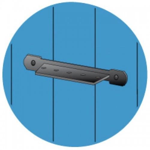 CRÉMAILLÈRE ALU - À POIGNÉE - POUR CROCHET ALUMINIUM - 180 MM - NOIR TORBEL