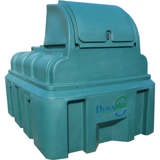 Cuve à fioul double paroi 2500L DISTRIFIOUL - Pompe 56L/min, enrouleur 13m, jauge ultrasonique_0