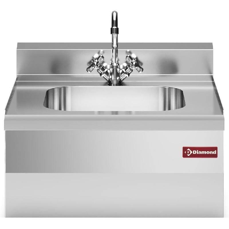 Diamond - Evier 400x400xh200, avec robinet mélangeur et siphon - réf. N60/LV6T-N - gris inox AKS-N60/LV6T-N_0