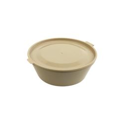 ECOLOMIQUE - 100 Pcs - Bol PP Reemp beige avec couvercle - 180 ml, Ø 102 mm, Hauteur: 36 mm - ECO294REPOT6 - beige plastique ECO294REPOT6_0