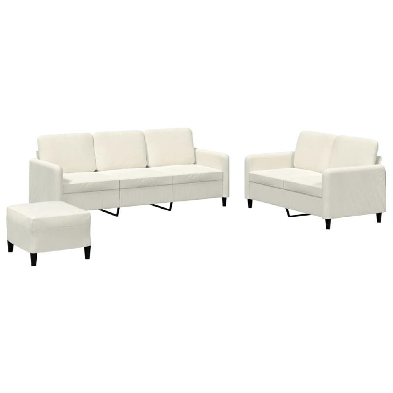 Ensemble de canapés 3 pcs crème velours Modèle Orion Concept - 8721012069992_0