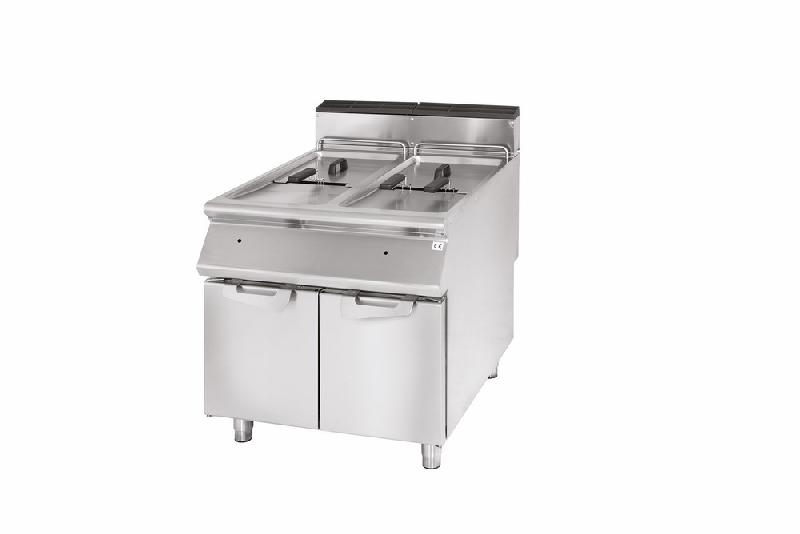 Friteuse professionnelle gaz, capacité 2x 13 litres - VS9080FRGS13_0