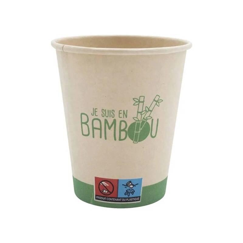 Gobelet Bio Je suis en bambou - 25cl - x1000 - PUBLIEMBAL - marron 3434030024670_0