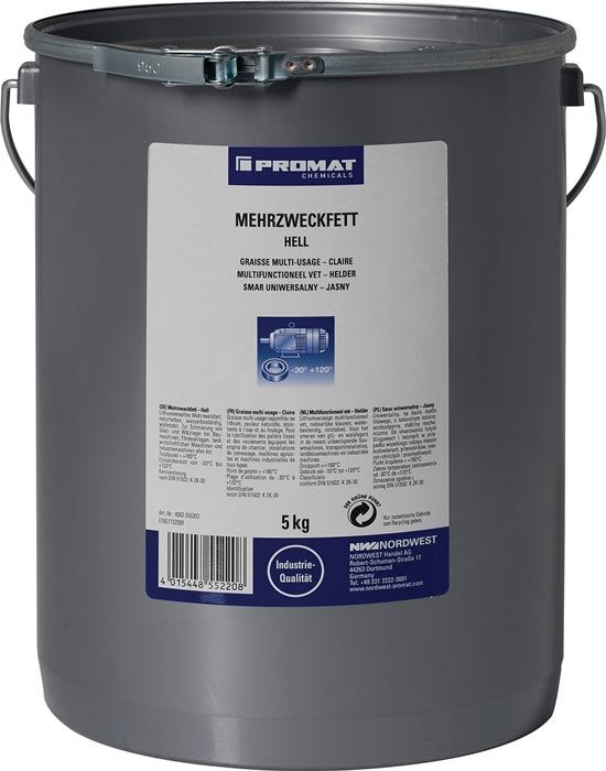 Graisse multiusage 5 kg claire - seau PROMAT CHEMICALS - sans silicone, résistant à l'eau et aux températures élevées_0