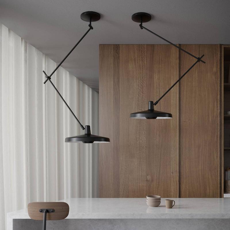 GRUPA ARIGATO DECK 1 LAMPE 140CM Ø45CM NOIR