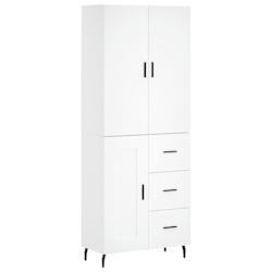 Helloshop26 - Buffet bahut commode armoire meuble de rangement organisateur cuisine salle de séjour salon haut 69,5 x 34 x 180 cm 02_0032516 - 300021_0