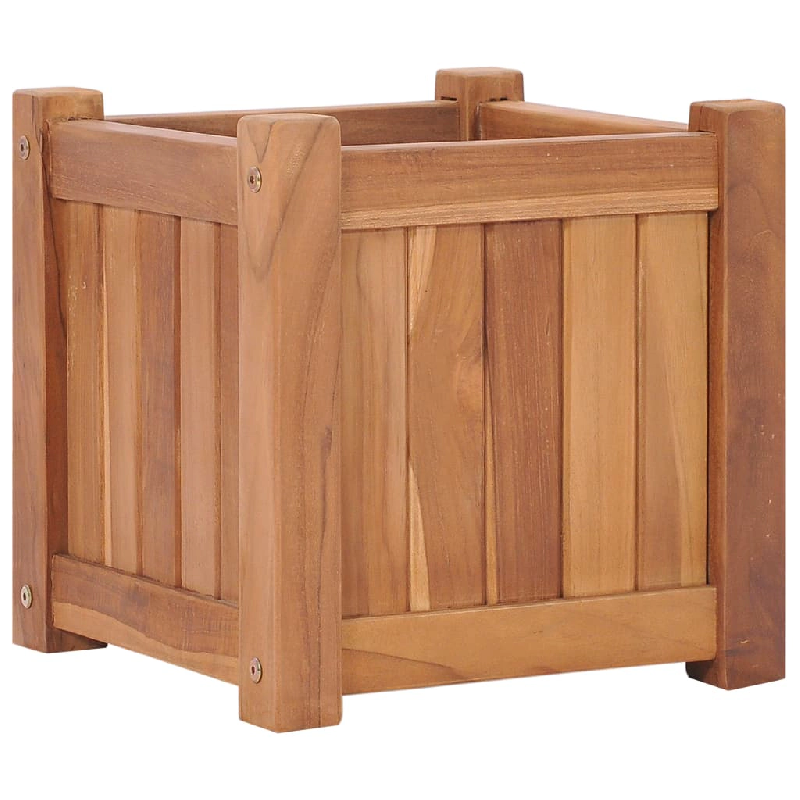Helloshop26 - Jardinière lit surélevé plantes fleurs jardin 30 x 30 x 30 cm bois de teck solide 02_0000924 - 3000072591533_0