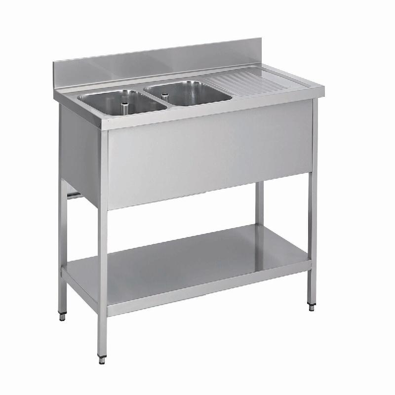 ITALCONCEPT L2G Plonge Inox 304 Demontable, 2 Bacs 850mm x 2000mm x 600 mm - 3616350023254_0