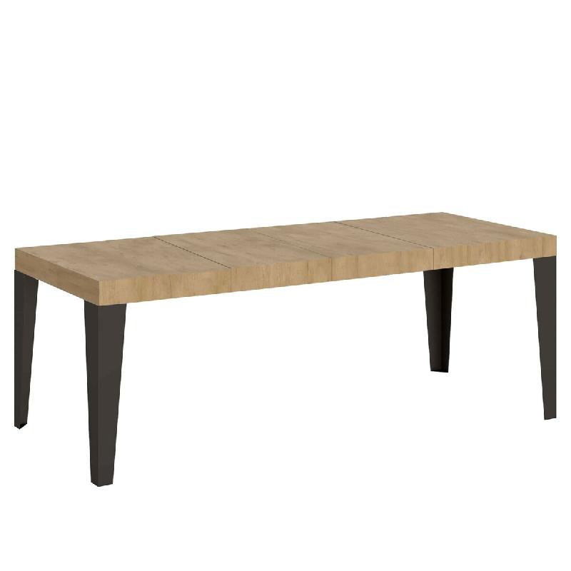 Itamoby Table Extensible 90X180/284 Cm Flame Premium Chêne Nature Structure Anthracite - marron 8050598102480_0