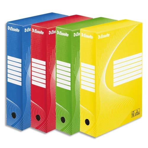 LOT DE 10 BOÎTES ARCHIVES VIVIDA, DOS 8 CM EN CARTON ONDULÉ. COLORIS ASSORTIS - LOT DE 2