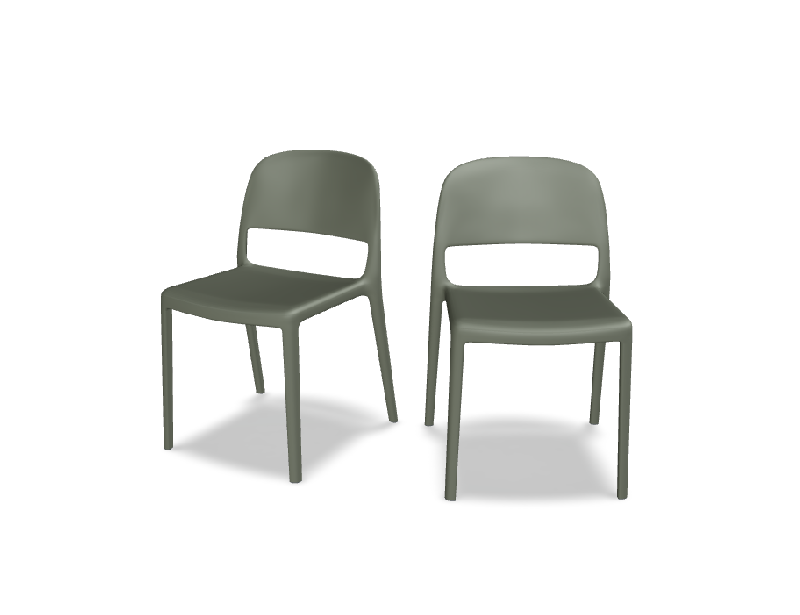 Lot de 2 chaises BLENDY - olive_0