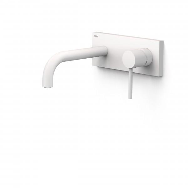 MITIGEUR ÉVIER MURAL STRUCTURE ENCASTRÉE INDIVISIBLE SUPPORT SILENTBLOCK WHITEMAT (BLANC MAT) - TRES 26230011BM