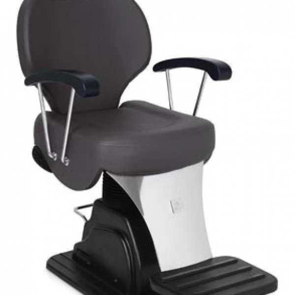 Fauteuil barbier homme - Coach Metal FB 525 avec pompe hydraulique blocable et dossier inclinable_0