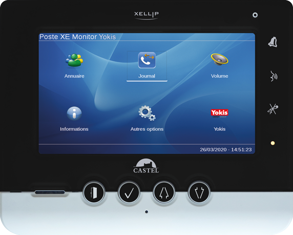 Moniteur de réception audio vidéo Full IP/SIP - fonctionnalités domotique intégrées (Yokis Inside) - écran tactile 7 pouces - XE MONITOR YOKIS_0