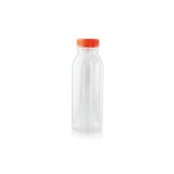Packnwood FHC - Lot de 220 bouteilles transparentes en plastique PET 330ml avec bouchon orange - 61x161mm - 210BOUT333_0