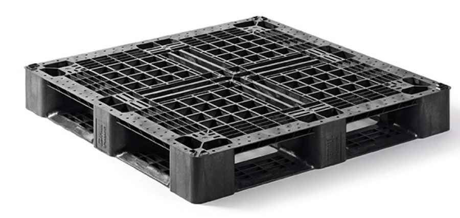 Palette plastique medium PlanetPal mix 11A11 MB6R-AS Export - Ref PA-ME-0146 - 1100x1100 mm - 6 semelles - 13.54 kg_0